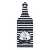 Navy Blue Boat Modern, gepersonaliseerd Snijplank (Voorkant)