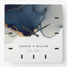 Navy Blue Boho Beach Bruiloft Jubileum Keepsake