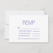 Navy Blue Boho Floral Wedding RSVP Kaartje