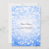 Navy Blue Bokeh 70e verjaardag Save the Date Kaart (Achterkant)
