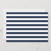 Navy Blue Bold Serif Single Photo Afstuderen Aankondiging (Achterkant)