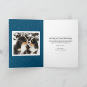 Navy Blue Bold Typography 2025 Nieuwjaarsfoto Feestdagen Kaart (Binnen)