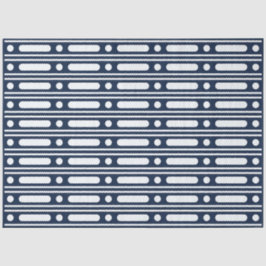Navy Blue Bone Inlay Border Dots Decoupage Paper Tissuepapier