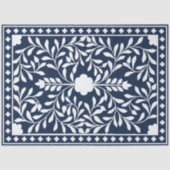 Navy Blue Bone Inlay Decoupage Paper Tissuepapier (Voorkant)