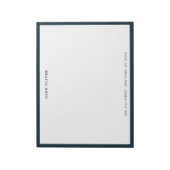 Navy blue border Business Formal Notitieblok (Linkerzijde)