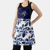 Navy Blue Botanical Foliage Monogramed Schort (Insitu)