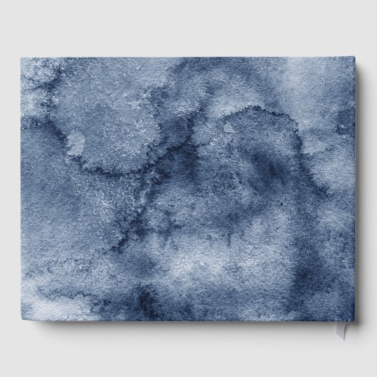 Navy Blue Bourgondië Goud Geometrisch Bloemen Brui Gastenboek (Achterkant)