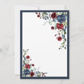 Navy Blue Bourgondië Nieuwe Home Verhuisaankondigi Feestdagenkaart (Achterkant)