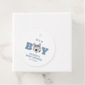 Navy Blue Bow Soccer Boy Thank You Baby Shower  Bedankjes Labels (In situ)