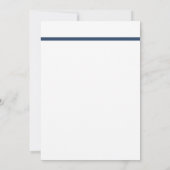 Navy Blue Bow Stropdas Classy Housewarming Party Kaart (Achterkant)