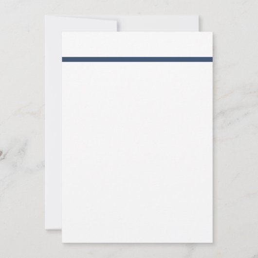 Navy Blue Bow Stropdas Classy Housewarming Party Kaart (Achterkant)