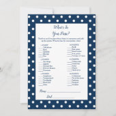 Navy Blue Bow wat is er in je paarse schoenenspel Kaart (Voorkant)