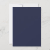 Navy Blue Boy Baby Shower Script Hart Gedicht Bedankkaart (Achterkant)