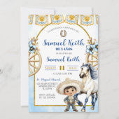 Navy Blue Boy Charro en Paard Presentacion de 3 a Kaart (Voorkant)