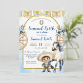 Navy Blue Boy Charro en Paard Presentacion de 3 a Kaart (Staand voorkant)