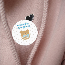 Navy Blue Boy stemmen Baby Bet onthullen Party Sti Labels