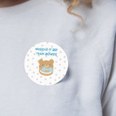 Navy Blue Boy stemmen Baby Bet onthullen Party Sti Labels