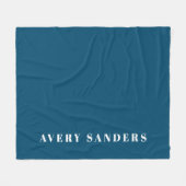 Navy Blue Boys Eenvoudige persoonlijke naam Fleece Deken (Voorkant (Horizontaal))