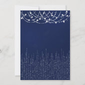 Navy blue Bridal douchekaartverlichting Kaart (Achterkant)