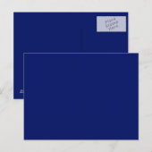 Navy Blue Briefkaart (Voorkant / Achterkant)