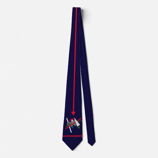 Navy Blue Bright Abstract Design Stijlvolle Stropd Stropdas (Voorkant)