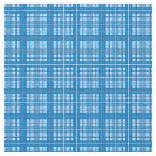 Navy Blue Bright Gingham Plaid Tartan Stof