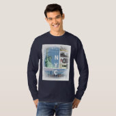 Navy Blue Brooklyn Bridge Nyc New York City T-shirt (Voorkant volledig)