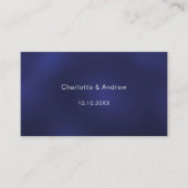 Navy blue bruiloft response website QR code RSVP Informatiekaartje (Voorkant)