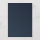 Navy blue bruiloft van de rozen van de gele waterv informatiekaartje (Achterkant)