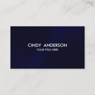 Navy Blue Brushed Metal Sheen Visitekaartje