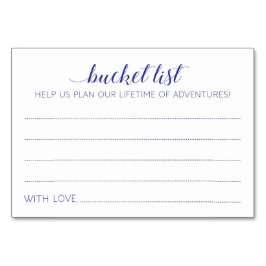 Navy Blue Bucket List Ideeën Trouwadvies Kaarten