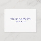 Navy Blue Bucket List Lifetime Adventures Weddensc Advieskaart (Achterkant)