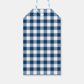 Navy Blue Buffalo Plaid Bedankt Cadeaulabel (Achterkant)