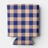 Navy Blue Buffalo Plaid Blikjeskoeler (Achterkant)