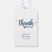 Navy Blue Buffalo Pset bedankt Cadeaulabel (Voorkant)
