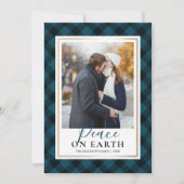 Navy Blue Buffalo's werpt vrede op aarde Foto Feestdagenkaart (Voorkant)