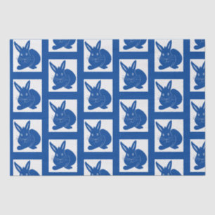 Navy Blue Bunnies Tissuepapier