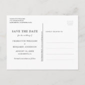 Navy Blue Burgundy Blush Gold Floral Save the Date Aankondigingskaart (Achterkant)
