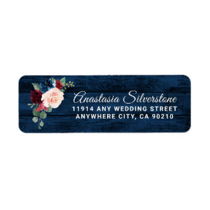 Navy Blue Burgundy Blush Pink Country Wood Weddens Etiket