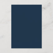 Navy Blue Burgundy Blush Pink Floral Weddenschap Informatiekaartje (Achterkant)