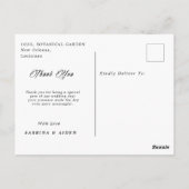 Navy Blue Burgundy Gothic Floral Weddenschap Briefkaart (Achterkant)