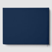 Navy blue | Burgundy Red Bloom Weddenschap Gastenboek (Achterkant)