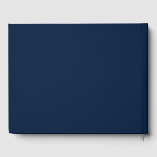 Navy blue | Burgundy Red Bloom Weddenschap Gastenboek (Achterkant)