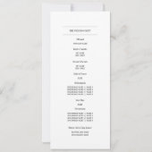 Navy blue | Burgundy Red Floral Wedding Programme Kaart (Achterkant)