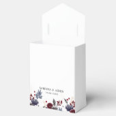 Navy Blue Burgundy Red Gothic Floral Wedding Bedankdoosjes (Geopend)