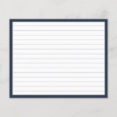 Navy Blue Burgundy Vrijgezellenfeest Recipcard (Achterkant)