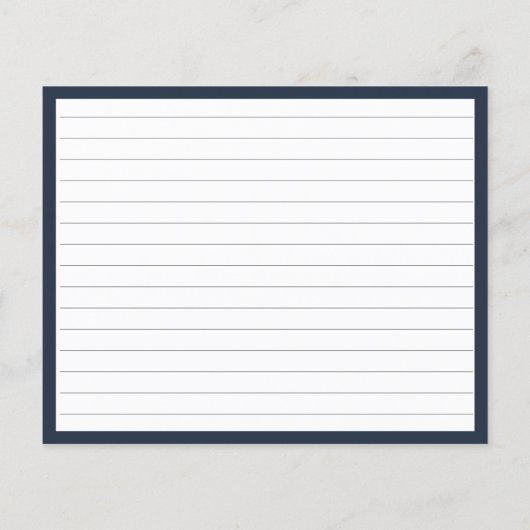 Navy Blue Burgundy Vrijgezellenfeest Recipcard (Achterkant)