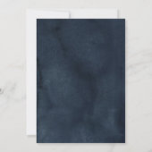 Navy Blue Burgundy Wood Script Weddenschap Kaart (Achterkant)