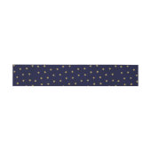 Navy Blue Burlap Cute Gold Heart Rustic Farmhouse Uitnodigingen Wikkel (Vlak)