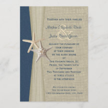 Navy Blue Burlap en Starfish Beach Wedding